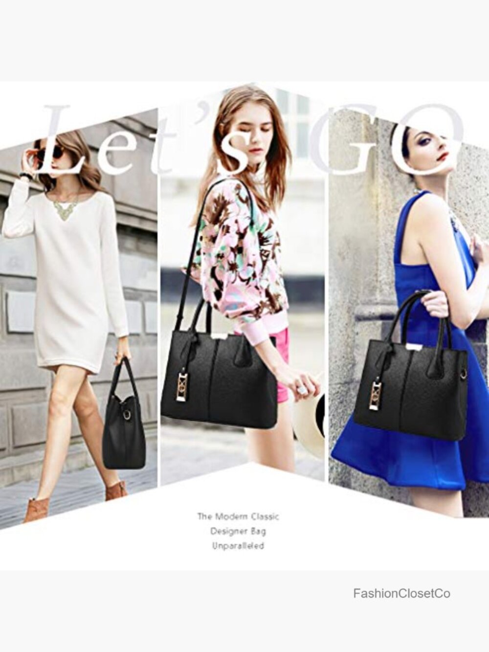 PU Leather Top Handle Satchel Shoulder Tote Crossbody Bag - Picture 7 of 7